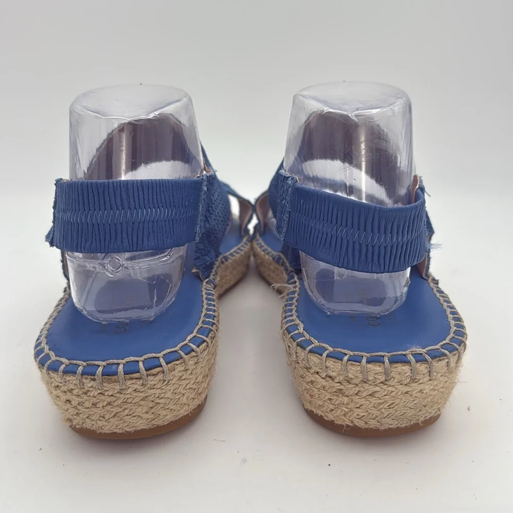 Cole Haan - women’s Cloudfeel slingback Espadrille Sandals blue leather shoes 8